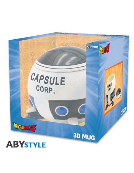 Taza de Cerámica Abystyle Bola de Dragón Z Modelo Cápsula Corp. Espacial