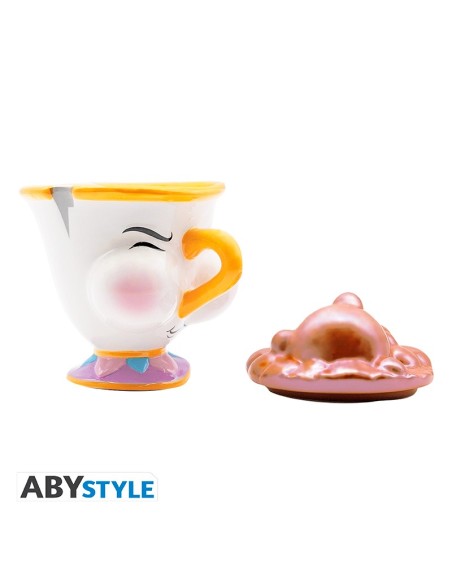 Taza de Cerámica Abystyle Disney La Bella y la Bestia Modelo Chip Enfadado con burbujas
