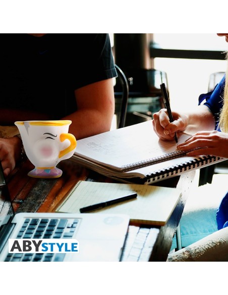 Taza de Cerámica Abystyle Disney La Bella y la Bestia Modelo Chip Enfadado con burbujas