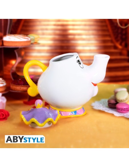 Tetera de Cerámica Abystyle Disney La Bella y la Bestia Modelo Sra. Potts y Chip