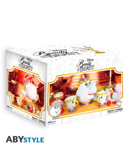 Tetera de Cerámica Abystyle Disney La Bella y la Bestia Modelo Sra. Potts y Chip