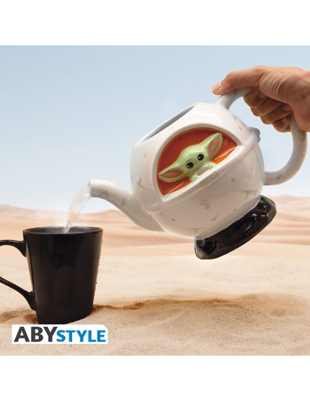 Tetera de Cerámica Abystyle Star Wars Modelo Grogu en Nave Espacial