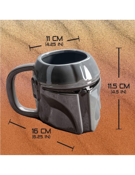 Taza de Cerámica Star Wars Modelo Casco de Mandalorian