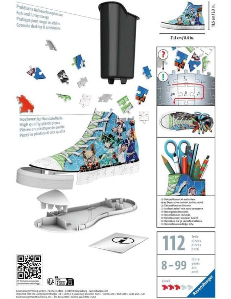 Puzzle 3D My Hero Academia Modelo Sneaker
