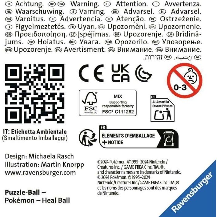 Puzzle 3D Pokemon Pokeballs Modelo Sana Ball