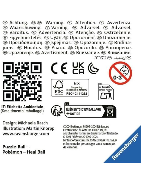 Puzzle 3D Pokemon Pokeballs Modelo Sana Ball