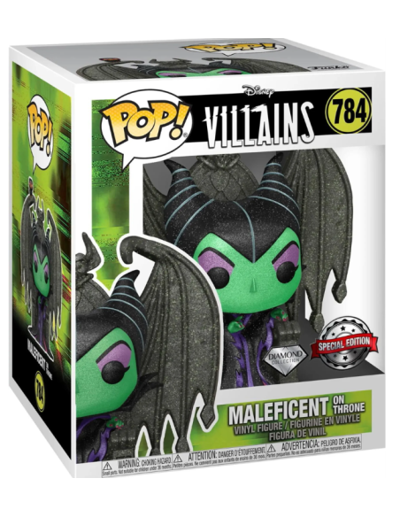 Figura Funko Pop! Deluxe Disney Villanas Maléfica en el trono Modelo 784 | 58392 Edición Especial Diamond Collection