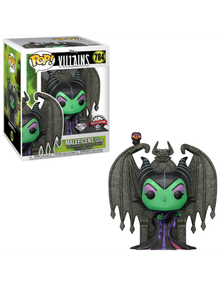 Figura Funko Pop! Deluxe Disney Villanas Maléfica en el trono Modelo 784 | 58392 Edición Especial Diamond Collection