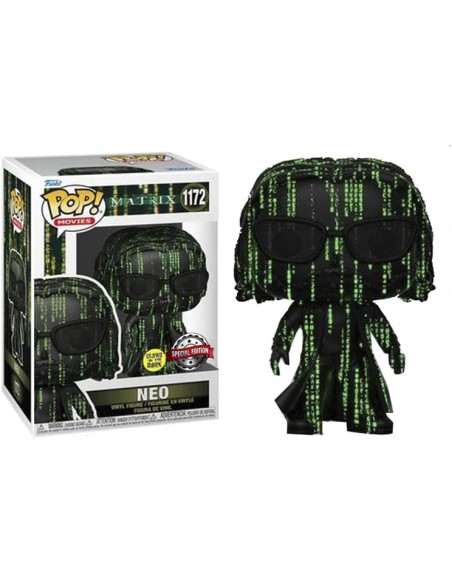 Figura Funko Pop! Películas Matrix Neo Modelo 1172 | 60382 Edición Especial Brilla en la Oscuridad