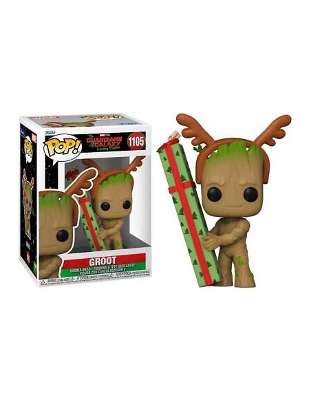 Figura Funko Pop! Marvel Guardianes de la Galaxia Groot Especial Navidad Modelo 1105 | 64332