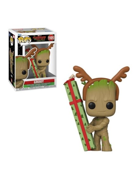 Figura Funko Pop! Marvel Guardianes de la Galaxia Groot Especial Navidad Modelo 1105 | 64332