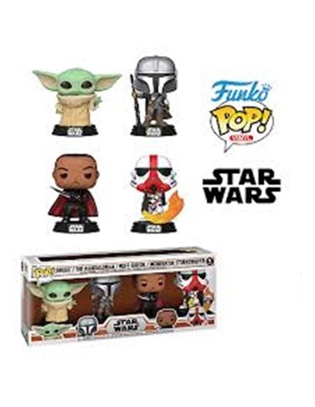 Figura Funko Pop! Star Wars Grogu | The Mandalorian | Moff Gideon | Incinerator Stormtrooper Pack-4 | 58570 Edición Especial
