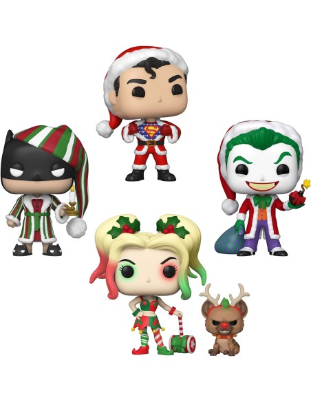 Figura Funko Pop! DC Héroes Superman | Batman | The Joker | Harley Quinn Pack-4 | 58577 Edición Especial