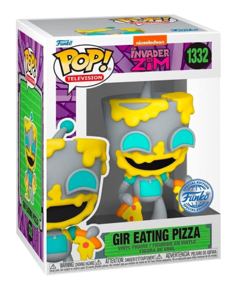 Figura Funko Pop! Televisión Invader Zim Gir Comiendo Pizza Modelo 1332 | 68242 Edición Especial