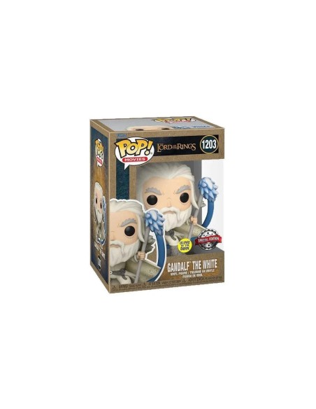 Figura Funko Pop! Películas El Señor de los Anillos Gandalf El Blanco Modelo 1203 | 62339 Edición Especial Brilla Oscuridad