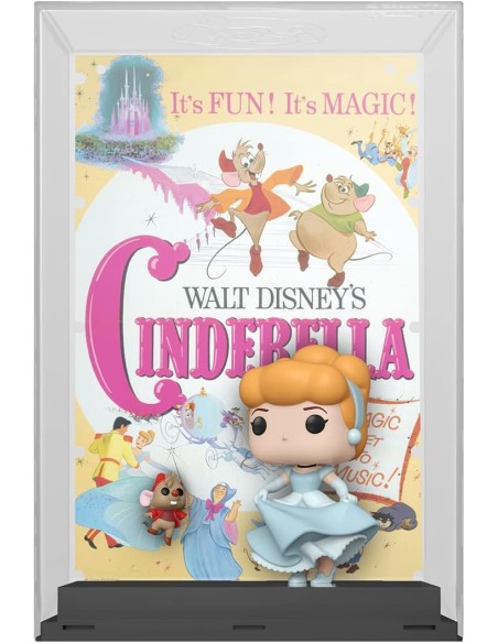 Figura Funko Pop! Cover Portada de Película Disney 100 Aniversario Cenicienta con Jaq Modelo 12 | 67498
