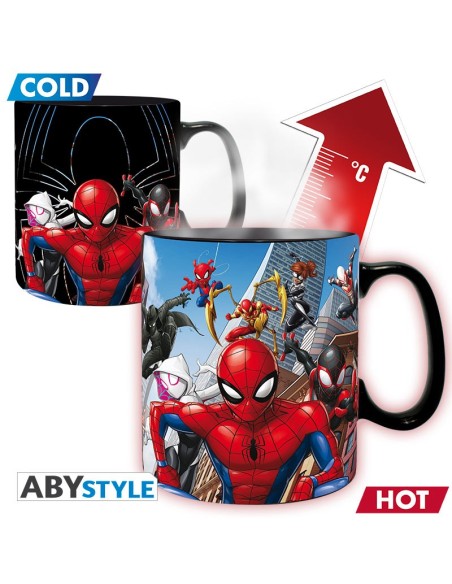 Taza Térmica de Cerámica Abystyle Marvel Modelo Spider-Man Multiverso
