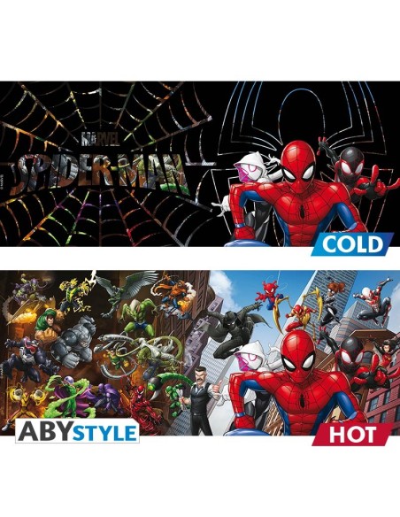 Taza Térmica de Cerámica Abystyle Marvel Modelo Spider-Man Multiverso