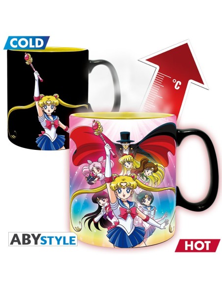 Taza Térmica de Cerámica Abystyle Sailor Moon Modelo Grupo