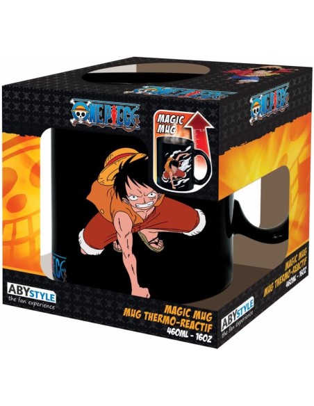 Taza Térmica de Cerámica Abystyle One Piece Modelo Luffy & Ace