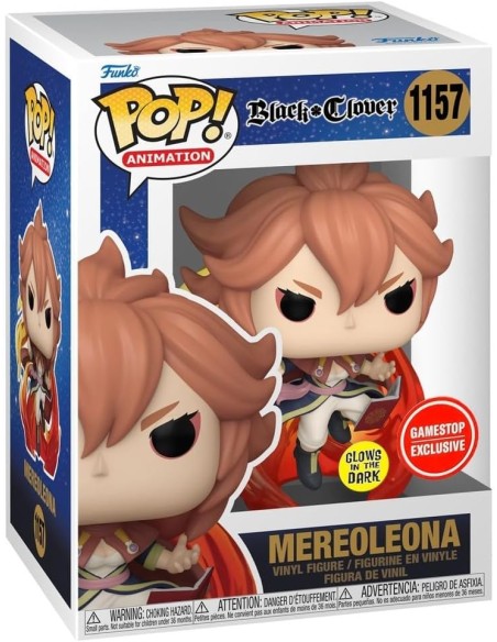 Figura Funko Pop! Animación Black Clover Mereoleona Modelo 1157 | 65121 Edición Especial Brilla en la Oscuridad