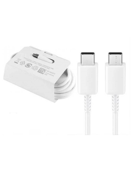 Cable de carga EP-DG977 USB-C a USB-C compatible con Samsung color Blanco marca Librephonia