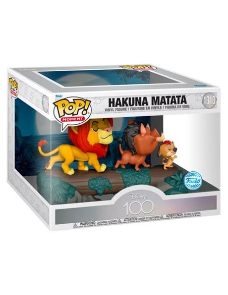 Figura Funko Pop! Moment Disney 100 Aniversario Hakuna Matata Modelo 1313 | 68641 Edición Especial de Funko