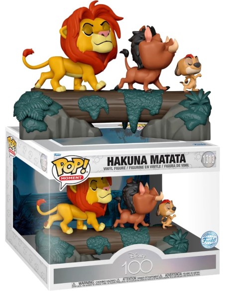 Figura Funko Pop! Moment Disney 100 Aniversario Hakuna Matata Modelo 1313 | 68641 Edición Especial de Funko