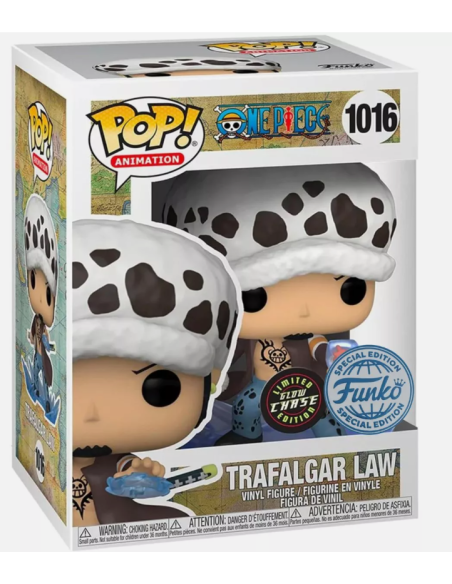 Figura Funko Pop! Animación One Piece Trafalgar Law Modelo 1016  | 57268 Edición Especial Chase