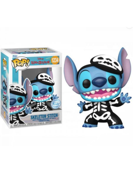 Figura Funko Pop! Lilo & Stitch Stitch Esqueleto Modelo 1234 | 66330 Edición Especial de Funko