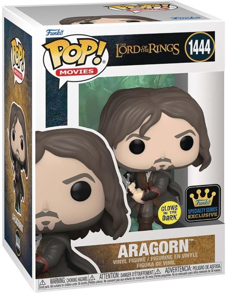 Figura Funko Pop! El Señor de los Anillos Aragorn Modelo 1444 | 74704 Edición Exclusiva Serie Especial Brilla en la Oscuridad