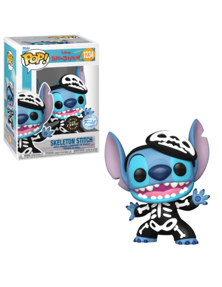 Figura Funko Pop! Lilo & Stitch Stitch Esqueleto Modelo 1234 | 66330 Edición Especial Chase