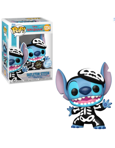Figura Funko Pop! Lilo & Stitch Stitch Esqueleto Modelo 1234 | 66330 Edición Especial Chase