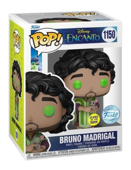 Figura Funko Pop! Disney Encanto Bruno Madrigal Modelo 1150 | 68506 Edición Especial de Funko Brilla en la Oscuridad