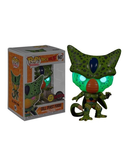 Figura Funko Pop! Bola de Dragón Z Cell Primera Forma Modelo 947 | 55641 Edición Especial Brilla en la Oscuridad