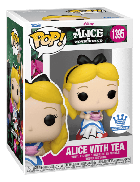 Figura Funko Pop! Disney Alicia en el País de las Maravillas Alicia con Té Modelo 1395 | 75691 Edición Exclusiva de Funko