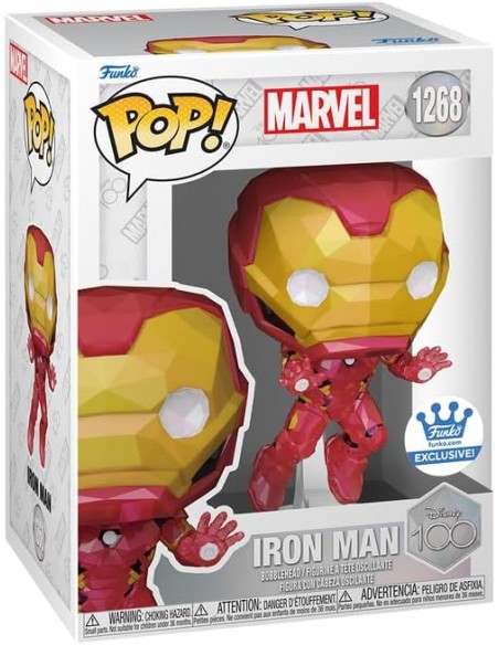 Figura Funko Pop! Marvel Disney 100 Aniversario Iron Man Modelo 1268 | 69050 Edición Exclusiva de Funko