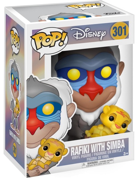 Figura Funko Pop! Disney Rafiki con Simba Modelo 301 | 20095