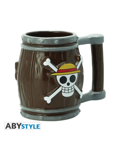 Taza de Cerámica Abystyle One Piece Modelo Barril con Calavera