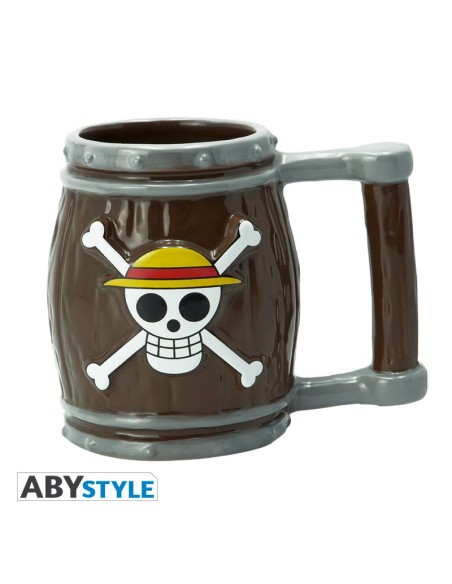 Taza de Cerámica Abystyle One Piece Modelo Barril con Calavera