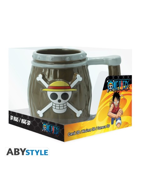 Taza de Cerámica Abystyle One Piece Modelo Barril con Calavera
