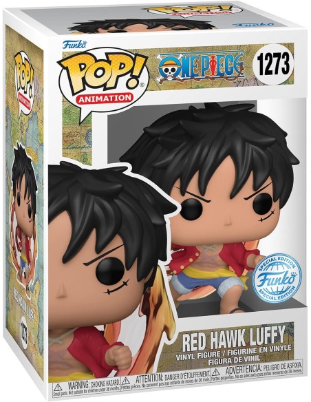 Figura Funko Pop! Animación One Piece Luffy Red Hawk Modelo 1273 | 62701  Edición Especial Funko