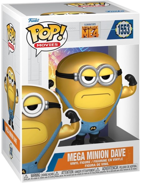 Figura Funko Pop! Películas Gru 4: Mi Villano Favorito Mega Minion Dave Modelo 1553 | 76049