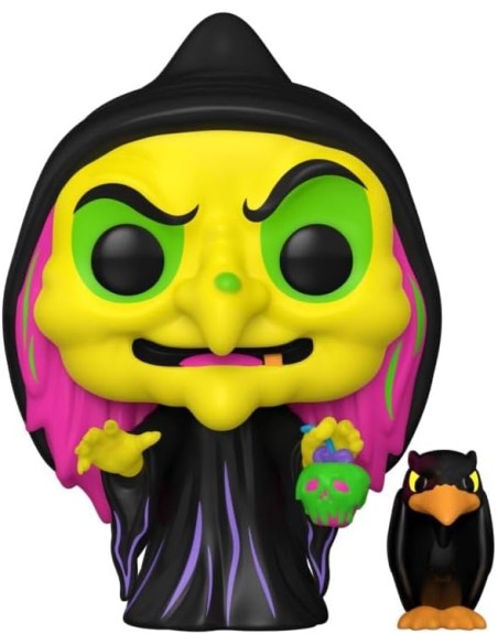 Figura Funko Pop! Disney Villanas Reina Malvada Disfrazada con cuervo Modelo 1426 | 76719 Edición Especial de Funko Black Light