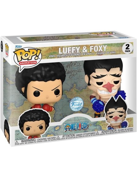 Figura Funko Pop! Animación One Piece Luffy y Foxy Pack-2 | 82451 Edición Especial de Funko