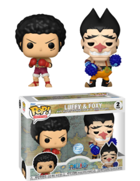 Figura Funko Pop! Animación One Piece Luffy y Foxy Pack-2 | 82451 Edición Especial de Funko
