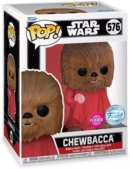 Figura Funko Pop! Star Wars Chewbacca Modelo 576 | 66485 Edición Flocked y Especial de Funko