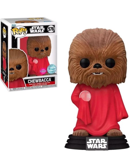 Figura Funko Pop! Star Wars Chewbacca Modelo 576 | 66485 Edición Flocked y Especial de Funko