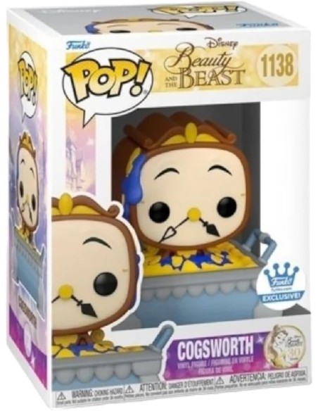 Figura Funko Pop! Disney La Bella y La Bestia Cogsworth Modelo 1138 | 58144 Edición Exclusiva de Funko