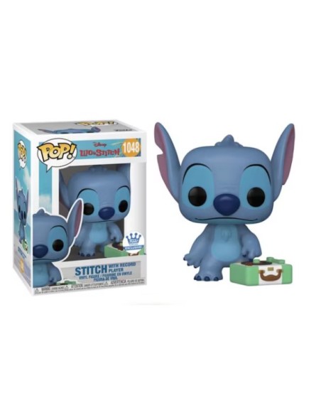 Figura Funko Pop! Disney Lilo y Stitch Stitch con Tocadiscos Modelo 1048 | 55616 Edición Exclusiva de Funko